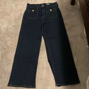 J. Crew Straight-Leg Jeans in Dark Blue Wash